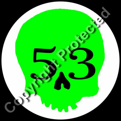 Green Skull Circle Pocket