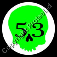 Green Skull Circle Pocket