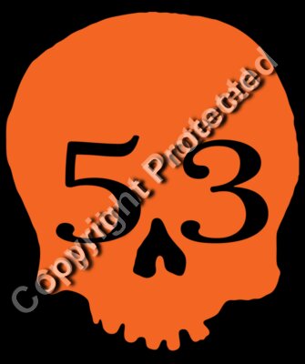 Orange Skull 53 pocket