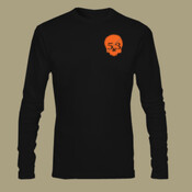 Orange Skull 53 - Gildan Ultra Cotton 100% Cotton Long Sleeve T Shirt 