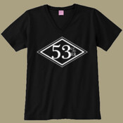 53%er Diamond - LAT Ladies' Combed Ringspun V-Neck T-Shirt