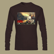 American Jesus Earth Tone - Gildan Ultra Cotton 100% Cotton Long Sleeve T Shirt 